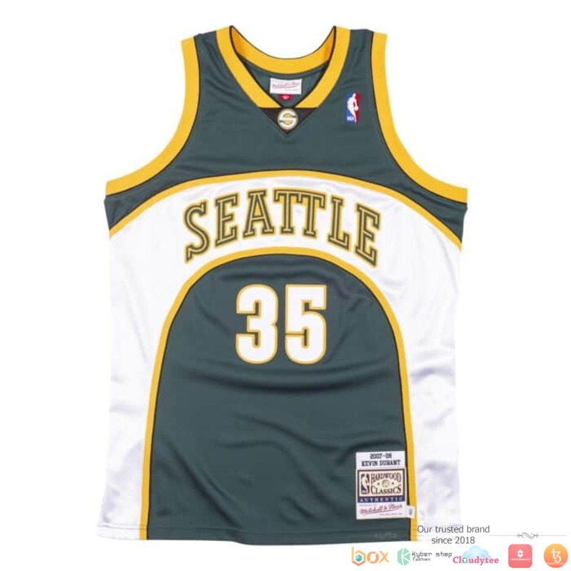 Seattle Super Sonics Road 2007-2008 Kevin Durant 35 Basketball Jersey 4 Seattle Super Sonics Road 2007 2008 Kevin Durant 35 NBA Basketball Jersey