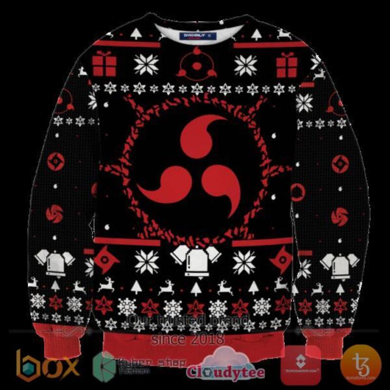 BEST Sharingan Eyes Naruto Anime Xmas Sweater 2 Sharingan Eyes Naruto Anime Christmas Sweater 1