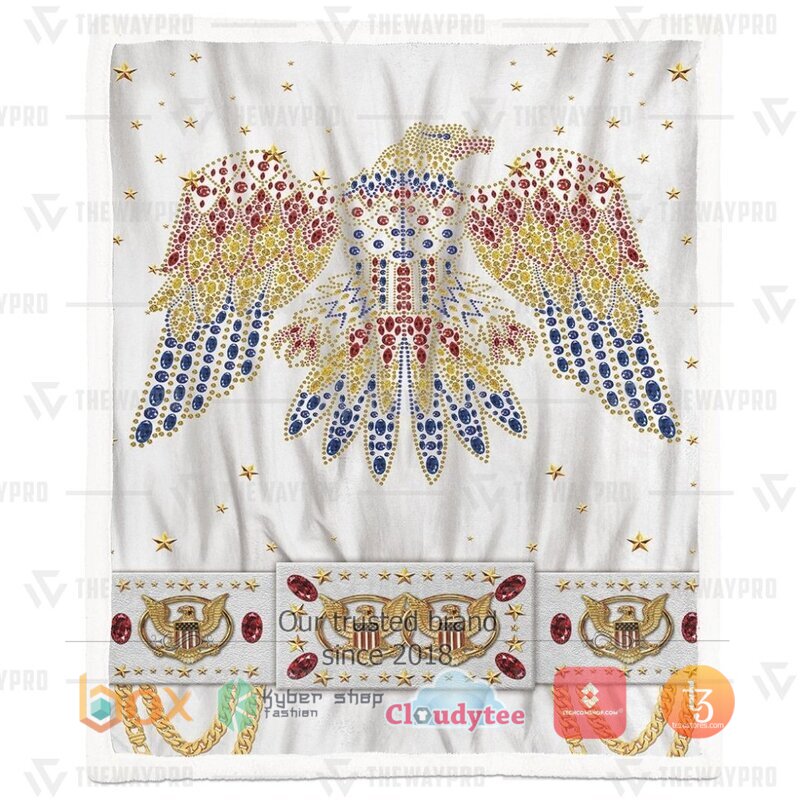 Singer Elvis Presley American Eagle Blanket 2 Singer Elvis Presley American Eagle Blanket 1