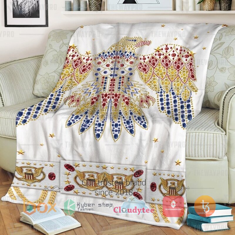Singer Elvis Presley American Eagle Blanket 4 Singer Elvis Presley American Eagle Blanket 1 2 3