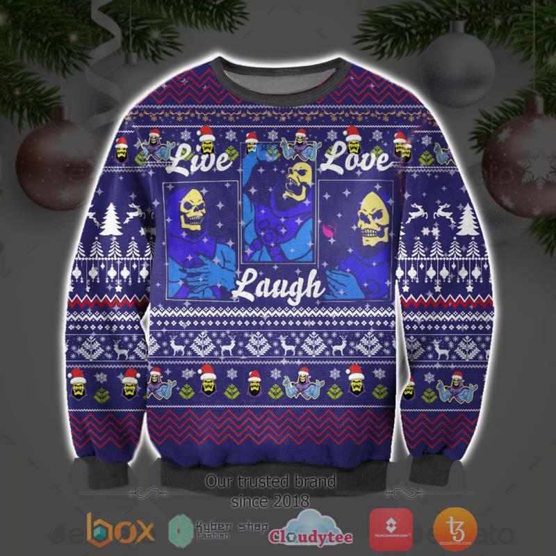 Skeletor Live Laugh Christmas Sweater