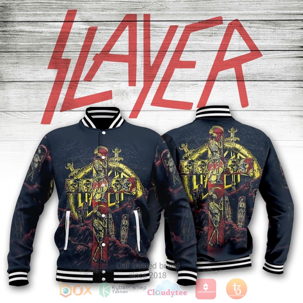 Slayer Jesus Cross Band Basketball Jacket
