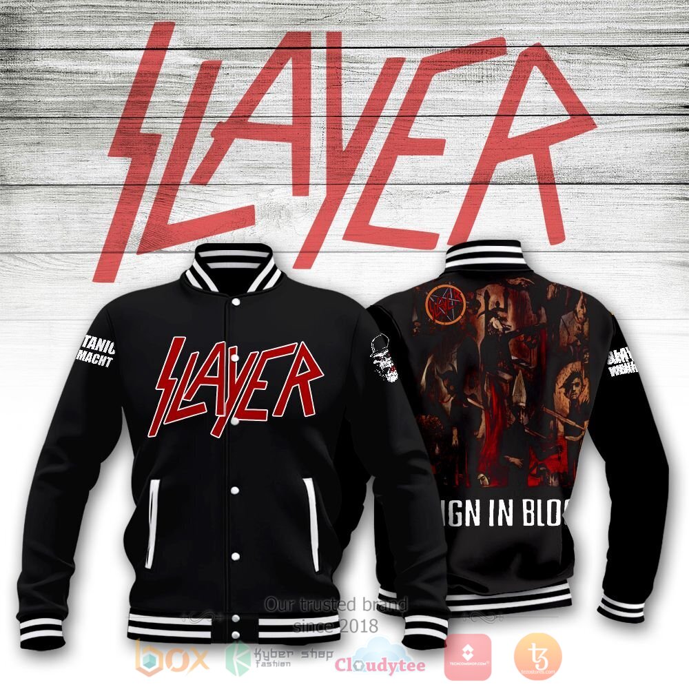 Slayer Reign In Blood Band Basketball Jacket
