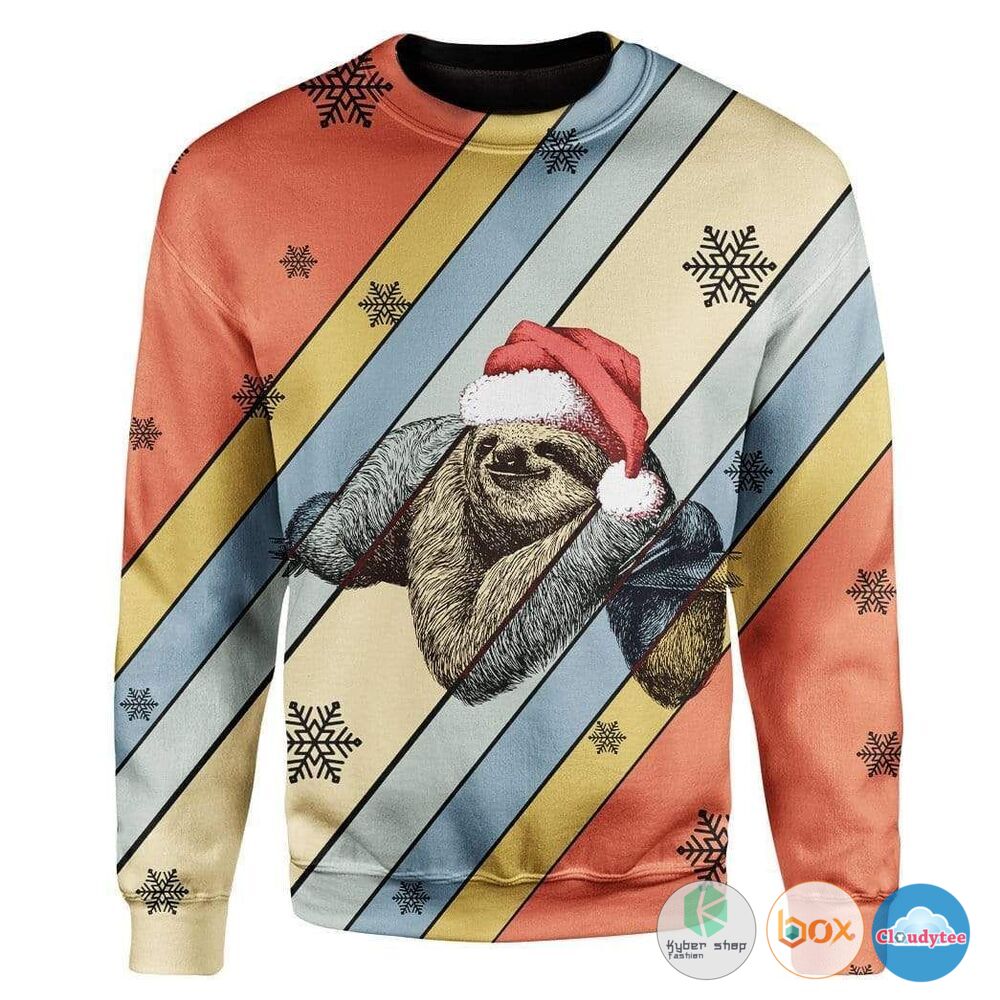 Sloth Santa Christmas Sweater 2 Sloth Santa Christmas Sweater 1
