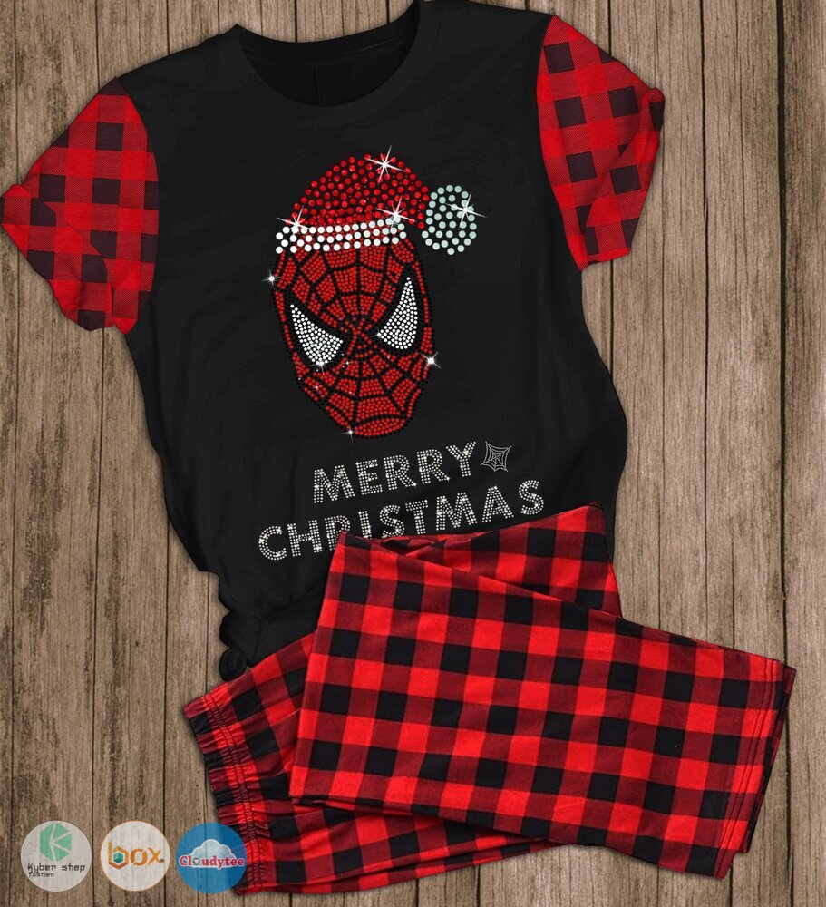 Spider Man Merry Christmas short sleeves Pajamas Set