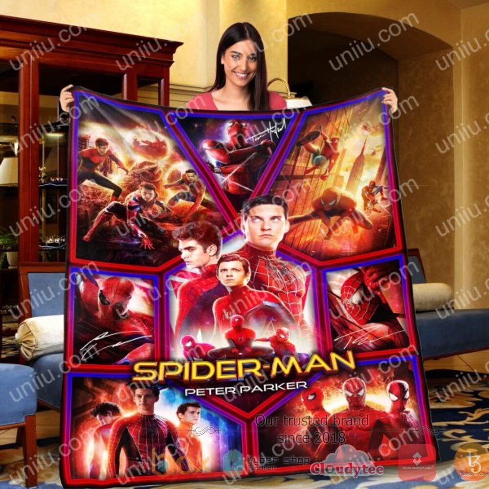 Spider Man Movie Peter Parker soft blanket 2 Spider Man Movie Peter Parker fleece blanket 1