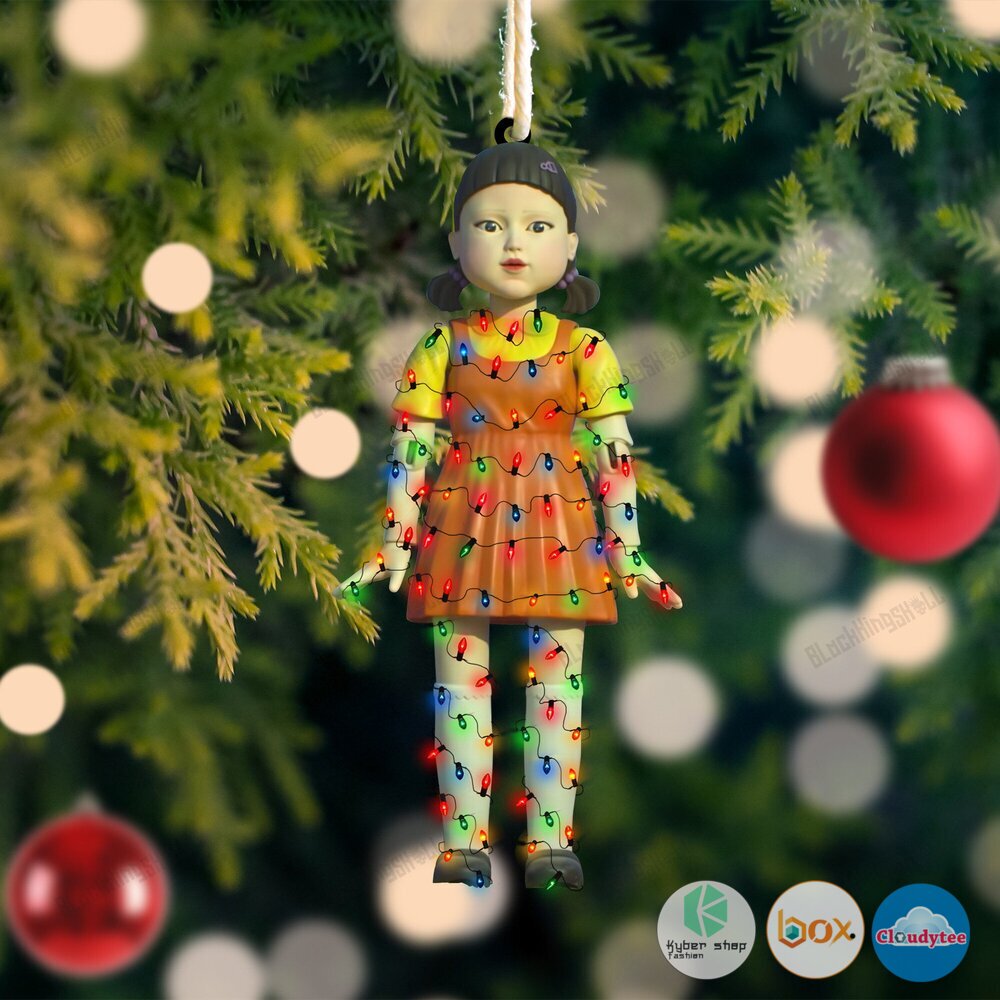 Squid Game Doll Led Light Christmas Ornament