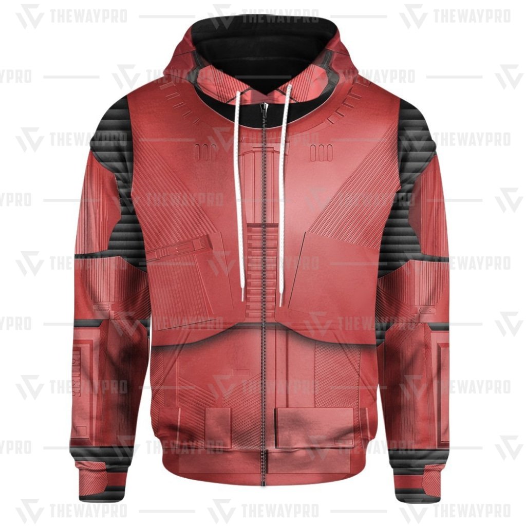 Star Wars Derkal Red Stormtrooper Cosplay 3D All Over Printed Hoodie 1