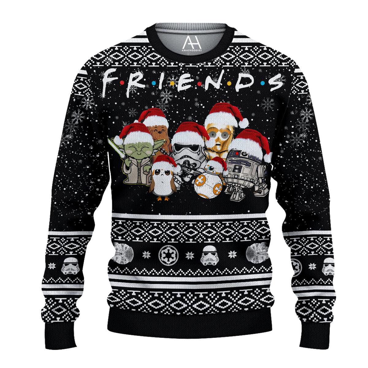HOT Star Wars Friends Merry Sweater 3 Star Wars Friends Merry 3D All Over Printed Ugly Sweater 1 2