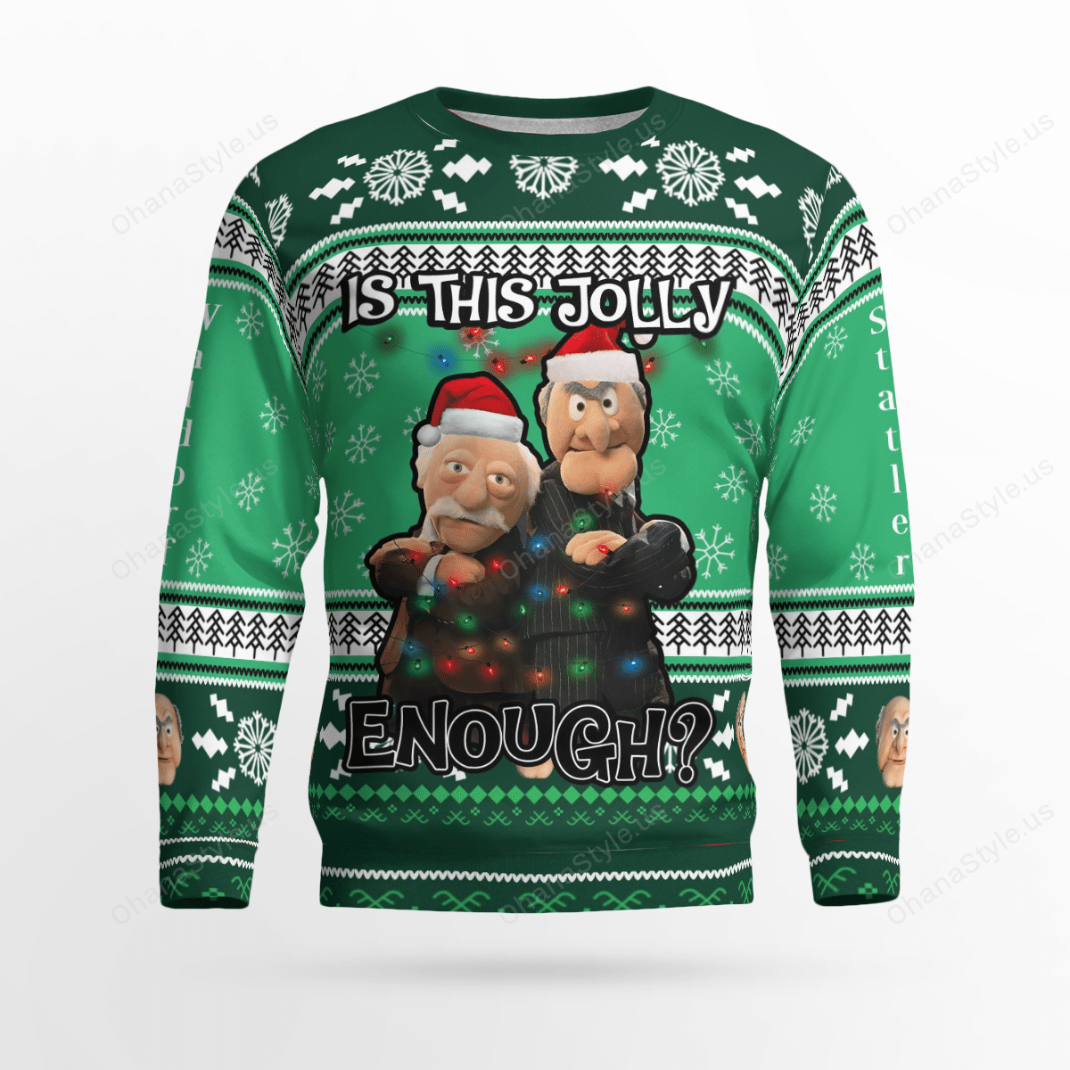 Statler and Waldorf Is this jolly enough Christmas Sweater 1 2 3 4