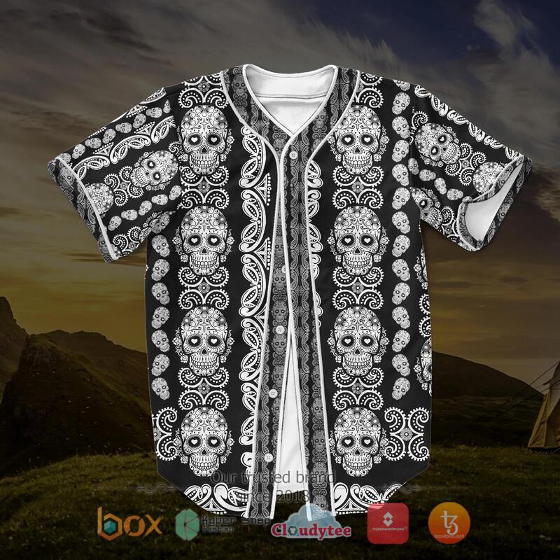 Sugar Skull Baseball Jersey 1 2 3 4 5 6 7 8 9