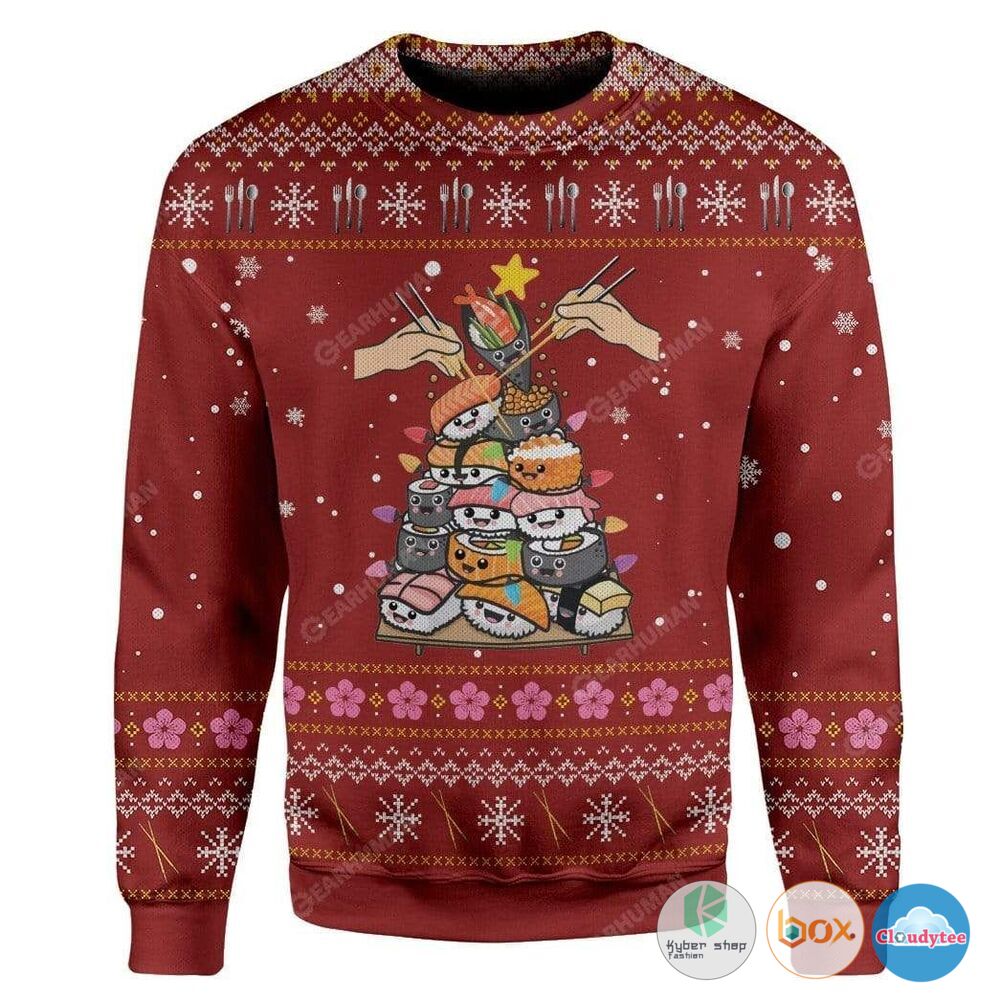 Sushi Christmas Tree Christmas Sweater