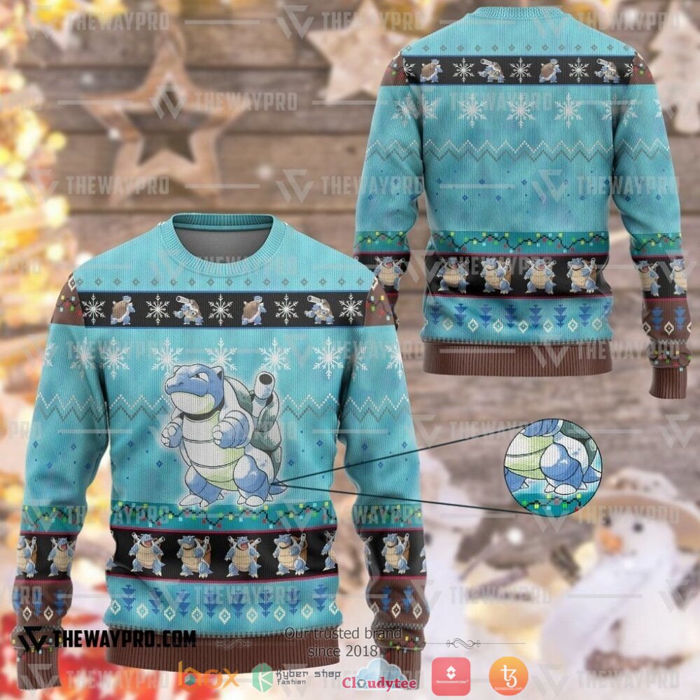 Anime Pokemon Blastoise Christmas Sweater