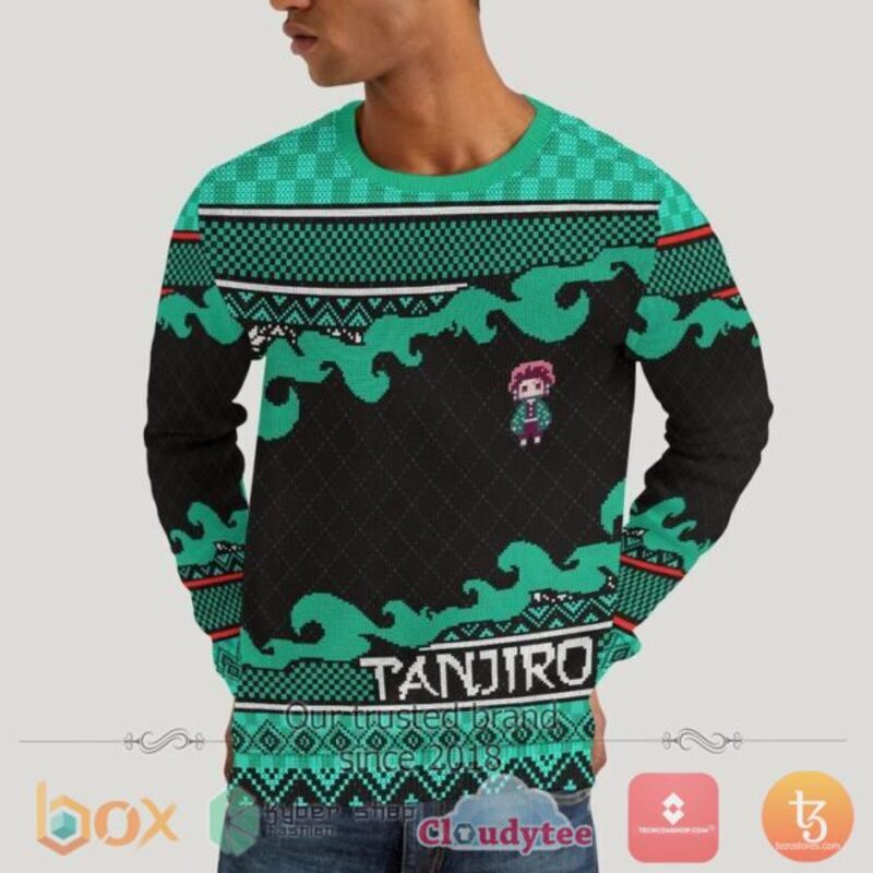BEST Tanjiro Demon Slayer Christmas Sweater 5 Tanjiro Demon Slayer Sweater Christmas 1 2 3 4