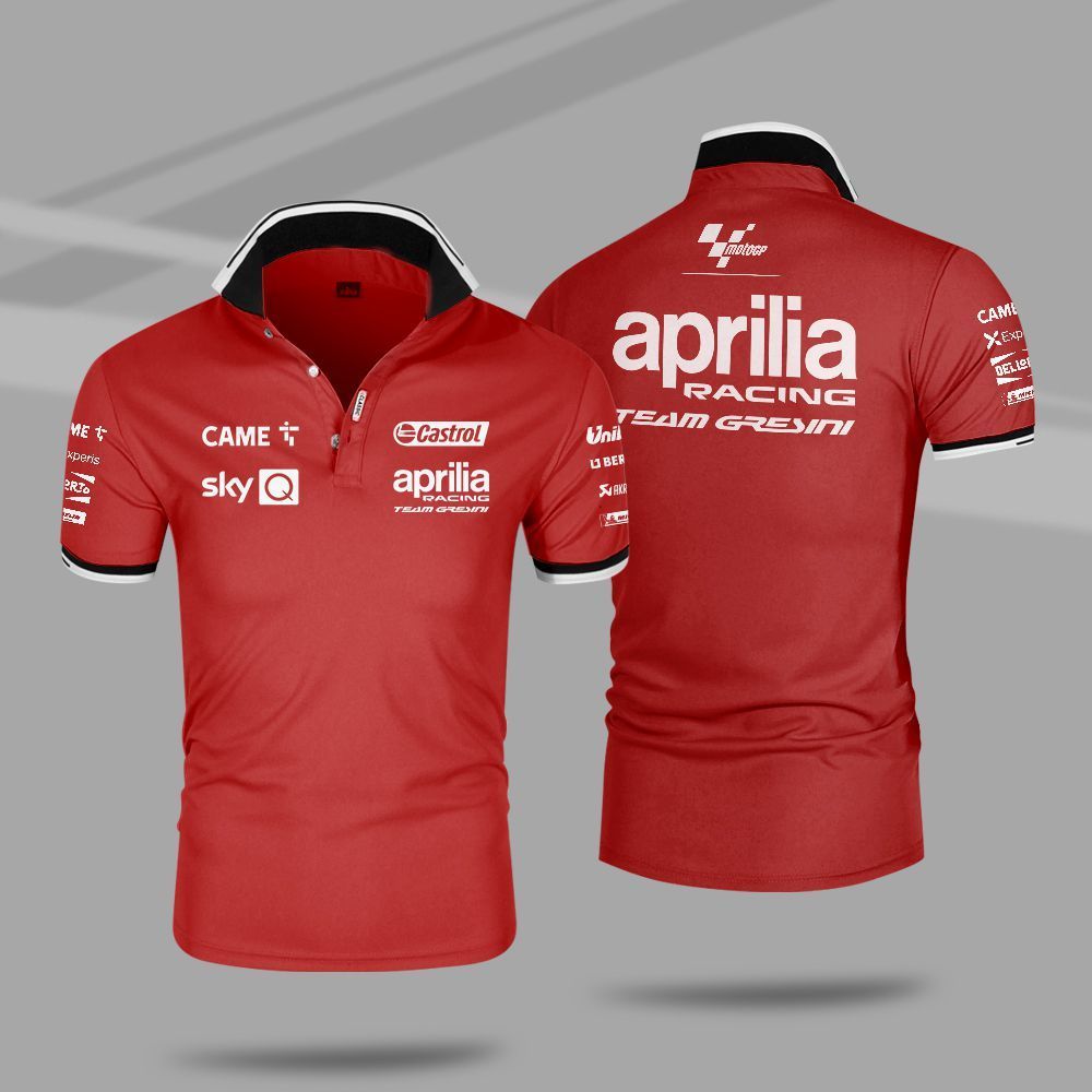 Team Gresini MotoGP Aprilia Racing Polo Shirt 6 Team Gresini MotoGP Aprilia Racing Polo Shirt 1 2 3 4 5