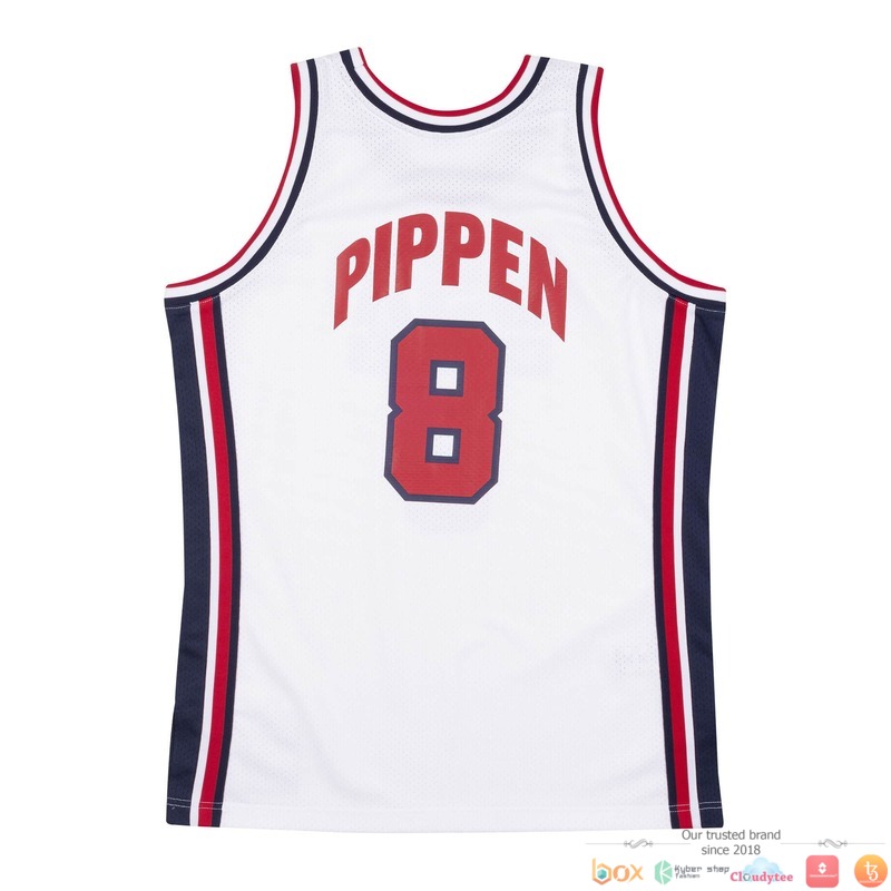 Team USA 1992 Scottie Pippen 8 Basketball Jersey 2 Team USA 1992 Scottie Pippen 8 NBA Basketball Jersey 1