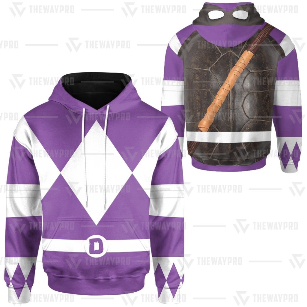NEW Teenage Mutant Ninja Rangers Donatello Purple Ranger 3D Printed Hoodie 3 Teenage Mutant Ninja Rangers Donatello Purple Ranger 3D All Over Printed Hoodie 1 2