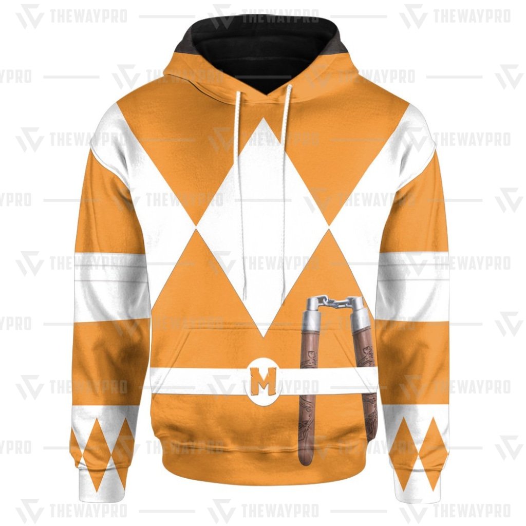 Teenage Mutant Ninja Rangers Michelangelo Orange Ranger 3D All Over Printed Hoodie