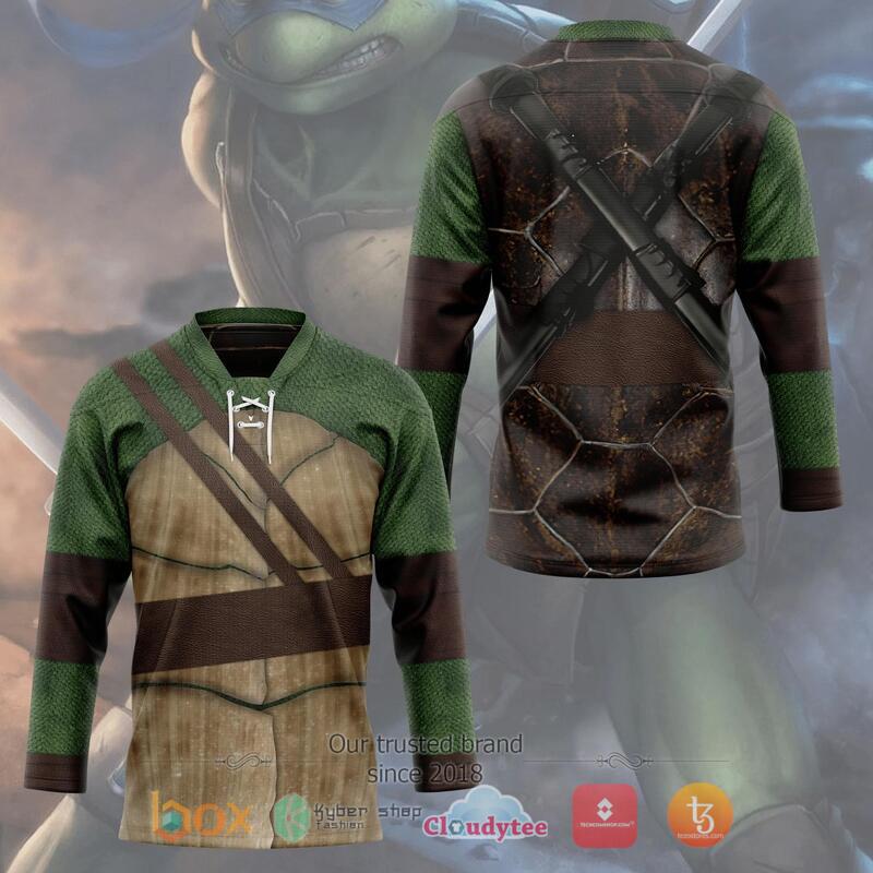 Teenage Mutant Ninja Turtles Leonardo Hockey Jersey 3 Teenage Mutant Ninja Turtles Leonardo Hockey Jersey 1 2