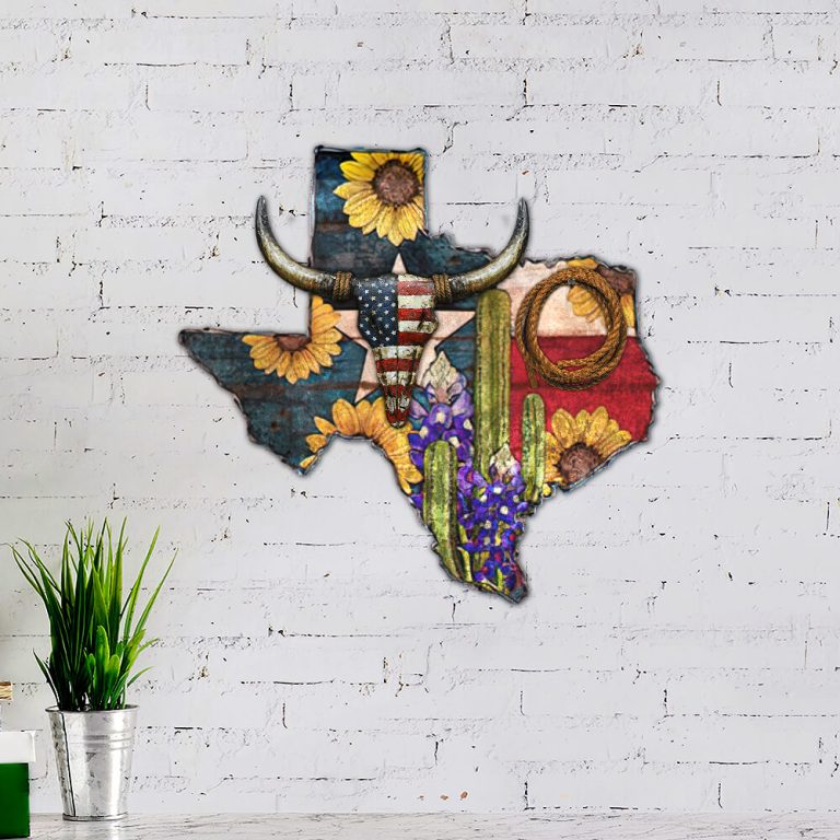 Texas longhorn Metal Sign 1