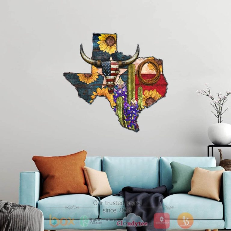 Texas Hanging Cactus Metal Sign 1
