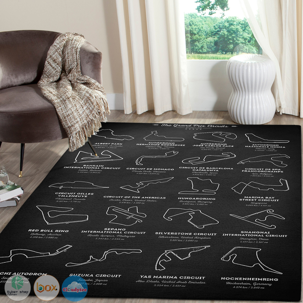 The Grand Prix Circuit rectangle rug 3 The Grand Prix Circuit rug 1 2