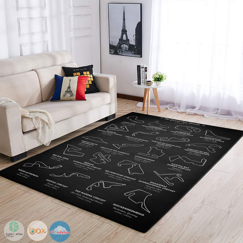 The Grand Prix Circuit rectangle rug 4 The Grand Prix Circuit rug 1 2 3