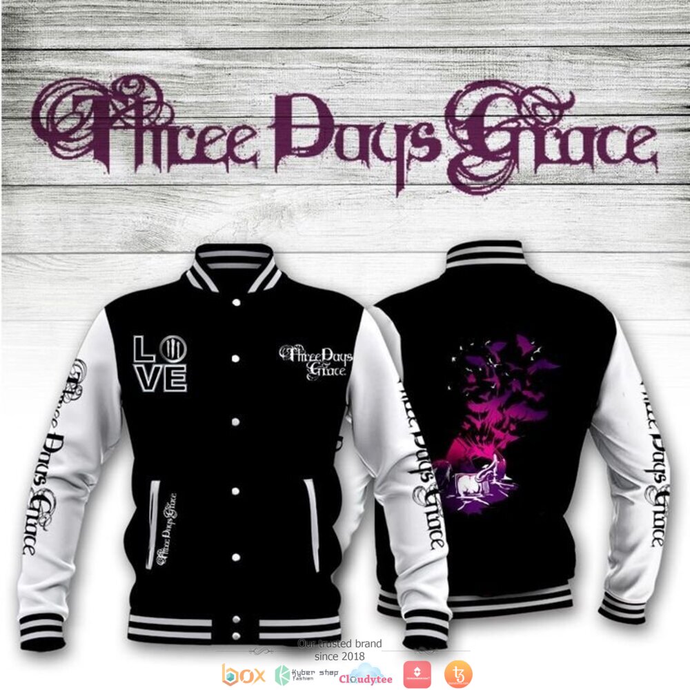 Three Days Grace band Love Baseball jacket