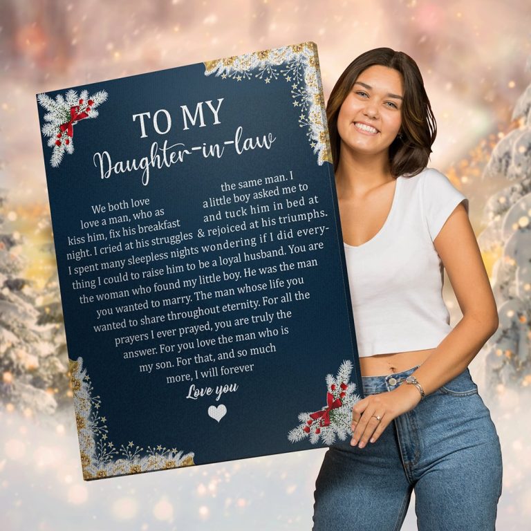 To My Daughter In Law Holiday Canvas 1 2