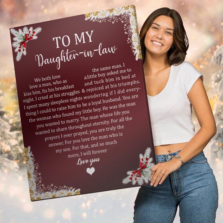 To My Daughter In Law Holiday Canvas 1 2 3