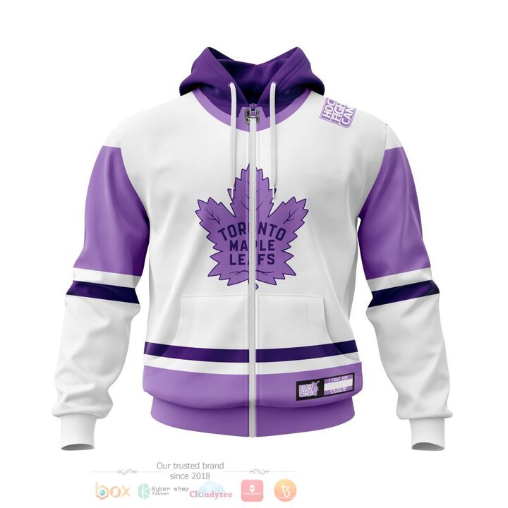 BEST Toronto Maple Leafs Fight Cancer Personalized All Over Print 3D Hoodie, Zip Hoodie 2 Toronto Maple Leafs Fight Cancer Personalized 3D Hoodie Zip Hoodie 1