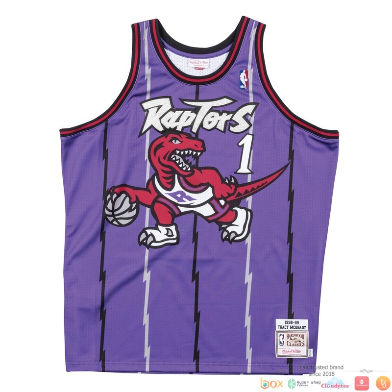Toronto Raptors Road 1998 1999 Tracy McGrady NBA 1 Basketball Jersey