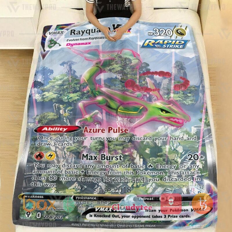 Pokemon Rayquaza VMAX Blanket 2 Pokemon Rayquaza VMAX Blanket 1