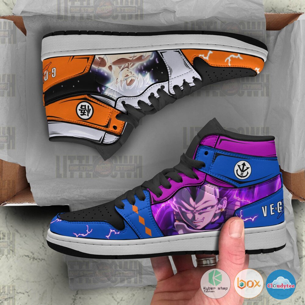 Ultra Ego Vegeta and Ultra Instinct Goku Air Jordan High top shoes 1 2