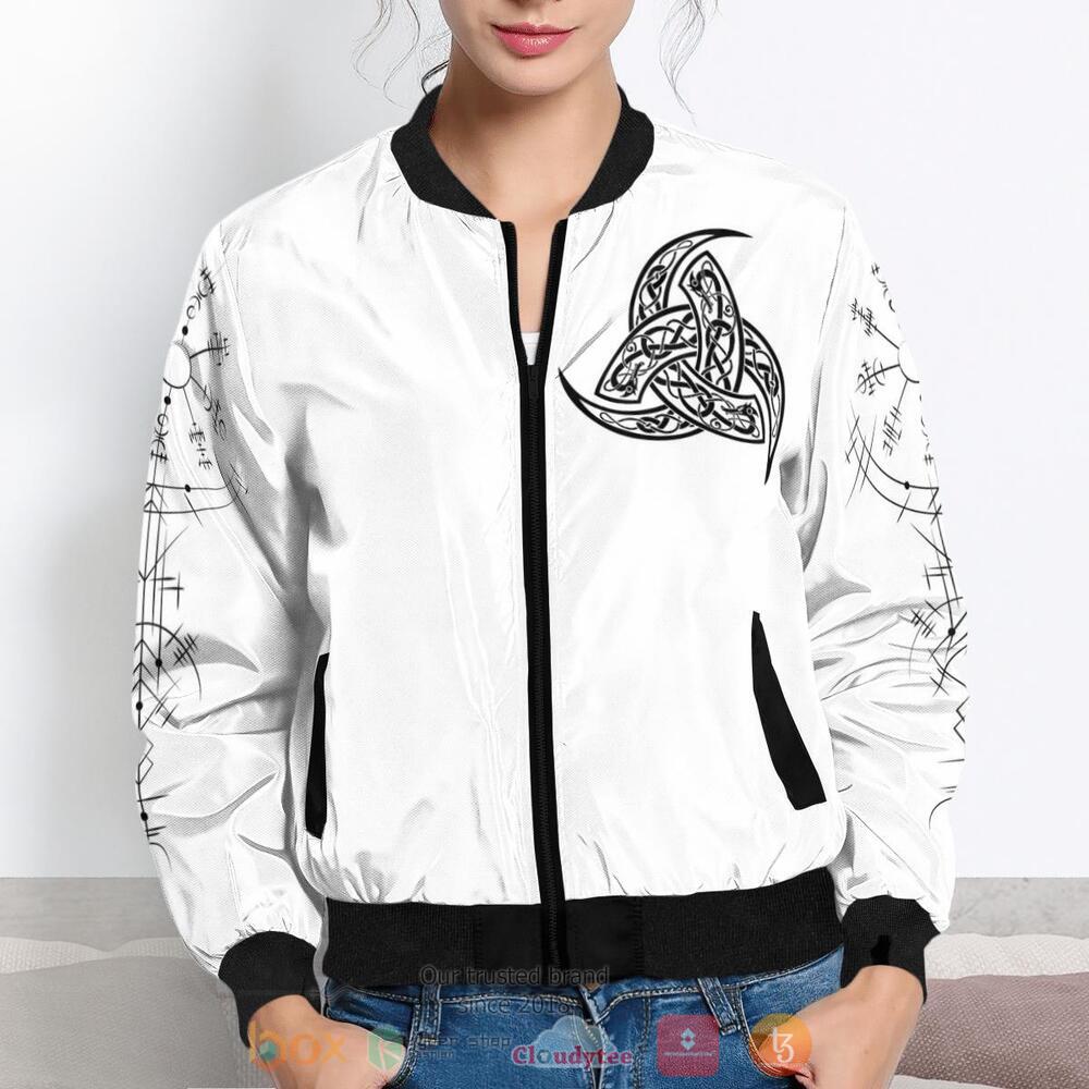 Odin and Triple Horn of Odin Viking baseball jacket 6 Viking Odin and Triple Horn of Odin baseball jacket 1 2 3 4 5