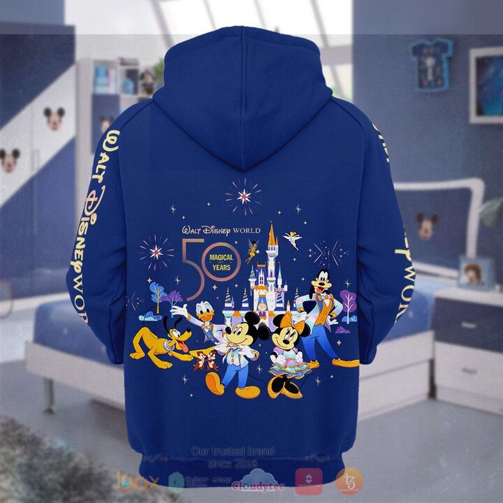 BEST WDW 50th Anniversary Dates Cartoons Disney 3D Hoodie 2 WDW 50th Anniversary Dates Cartoons 3D Hoodie 1
