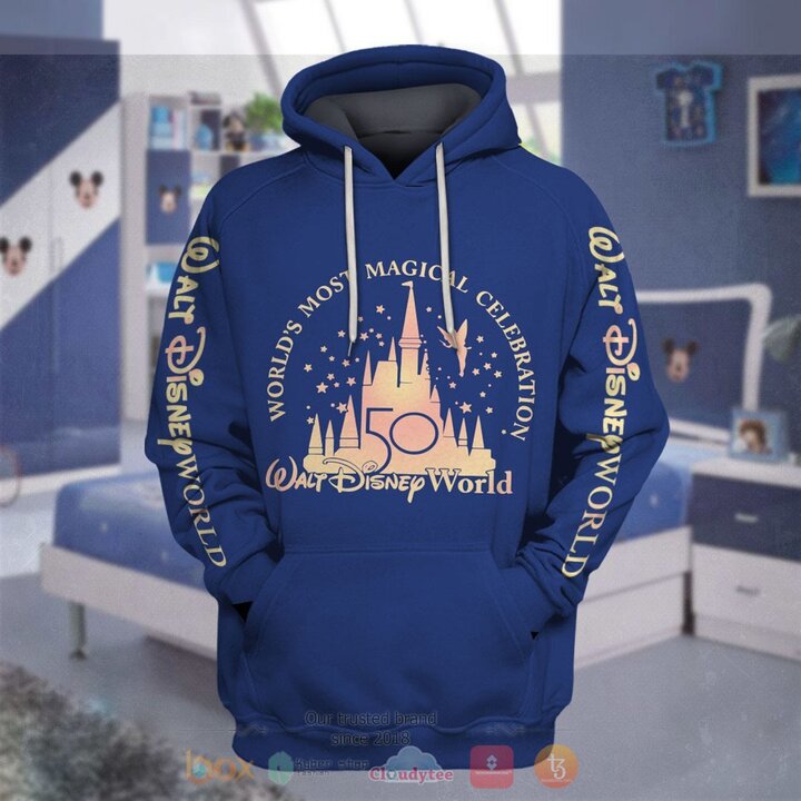 BEST WDW 50th Anniversary Dates Cartoons Disney 3D Hoodie 3 WDW 50th Anniversary Dates Cartoons 3D Hoodie 1 2