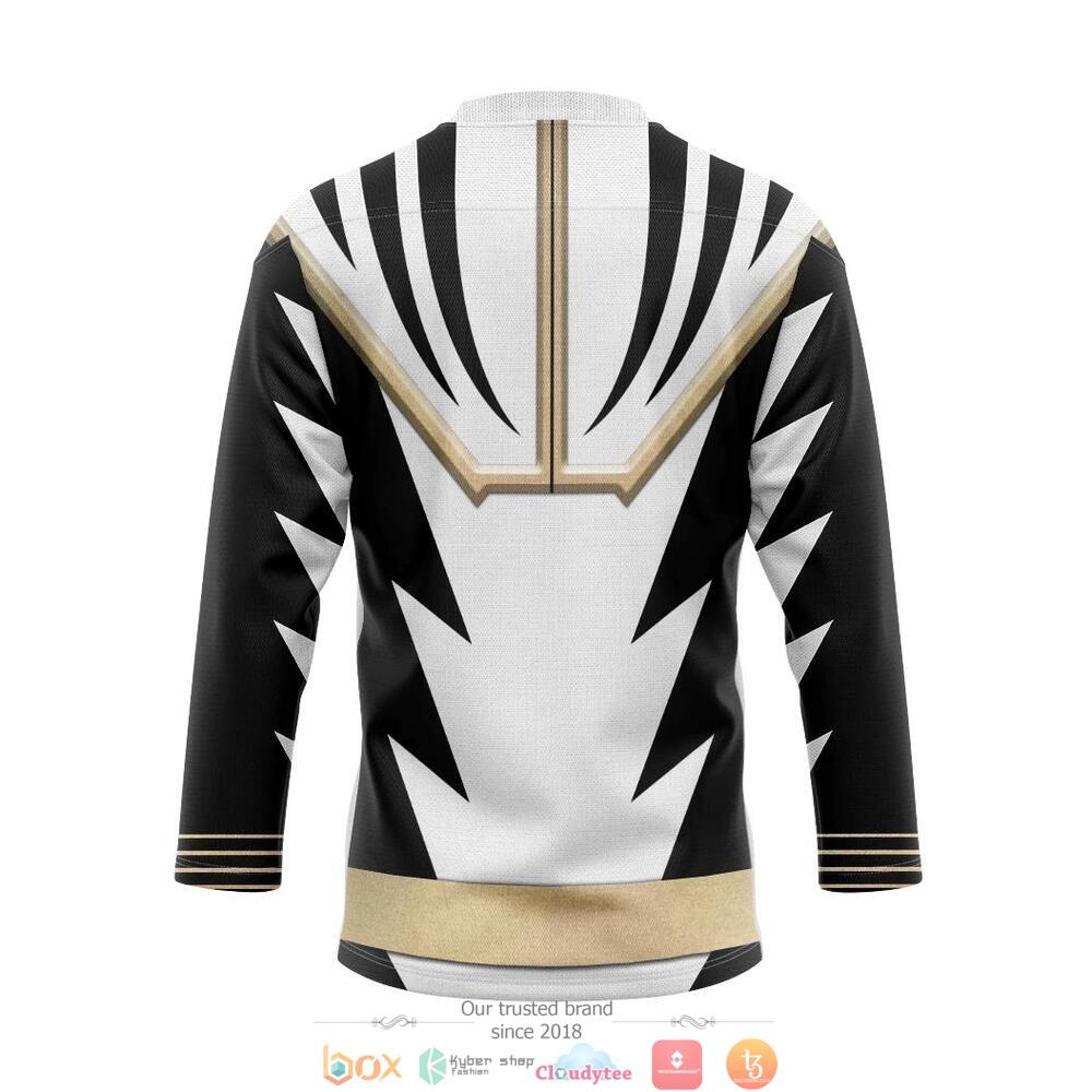 NEW White Dino Ranger Clone hockey jersey 2 White Dino Ranger Clone hockey jersey 1