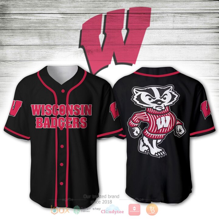 Wisconsin Badgers Baseball Jersey Shirt