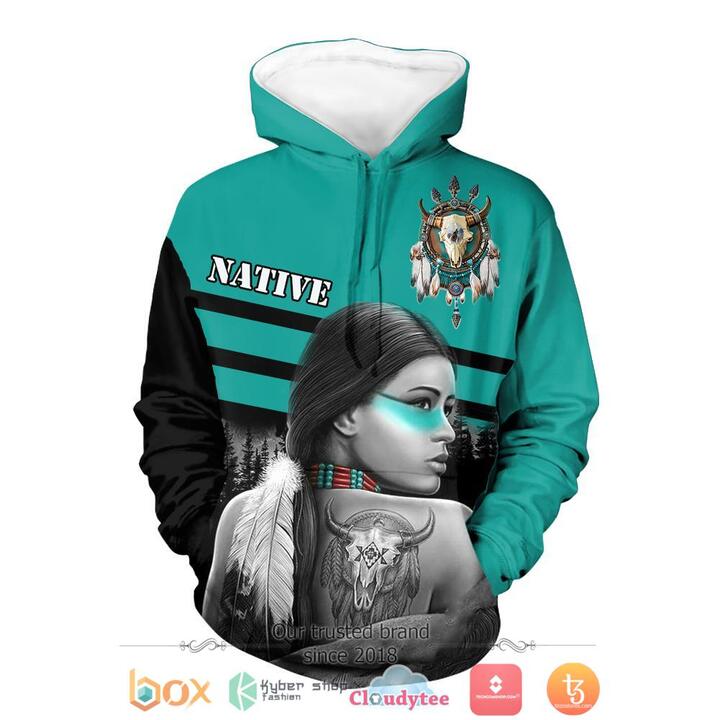 NEW Native American Girl All Over Printed 3D Hoodie 3 Native American All Over Printed 3d Hoodie