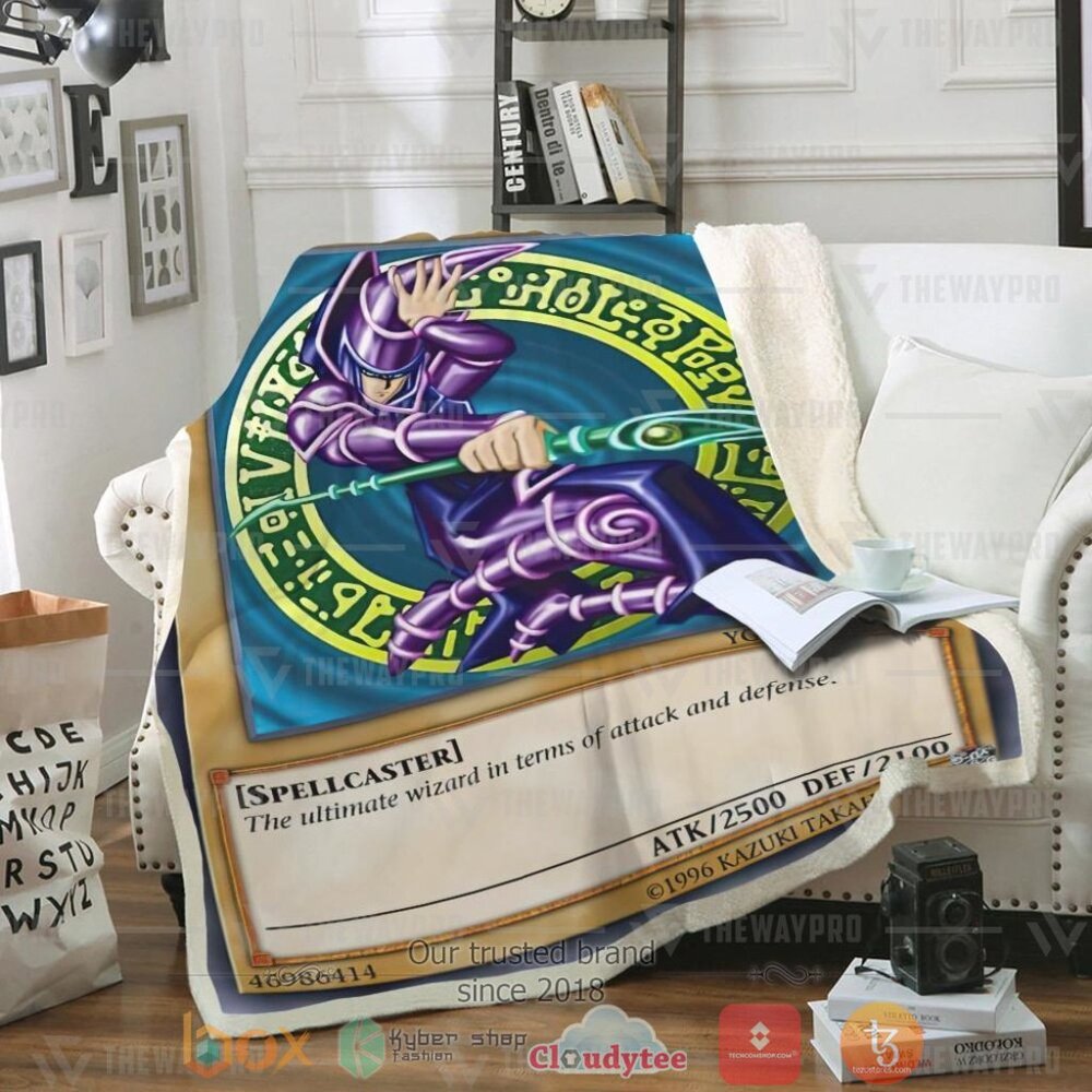 HOT YGO Duel Links Cards Dark Magician Soft Blanket 7 YGO Duel Links Cards Dark Magician Custom Soft Blanket