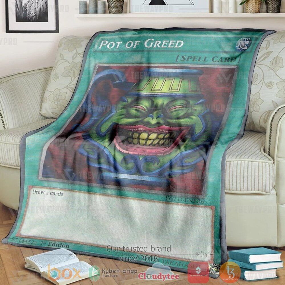 YGO Pot Of Greed Custom Soft Blanket
