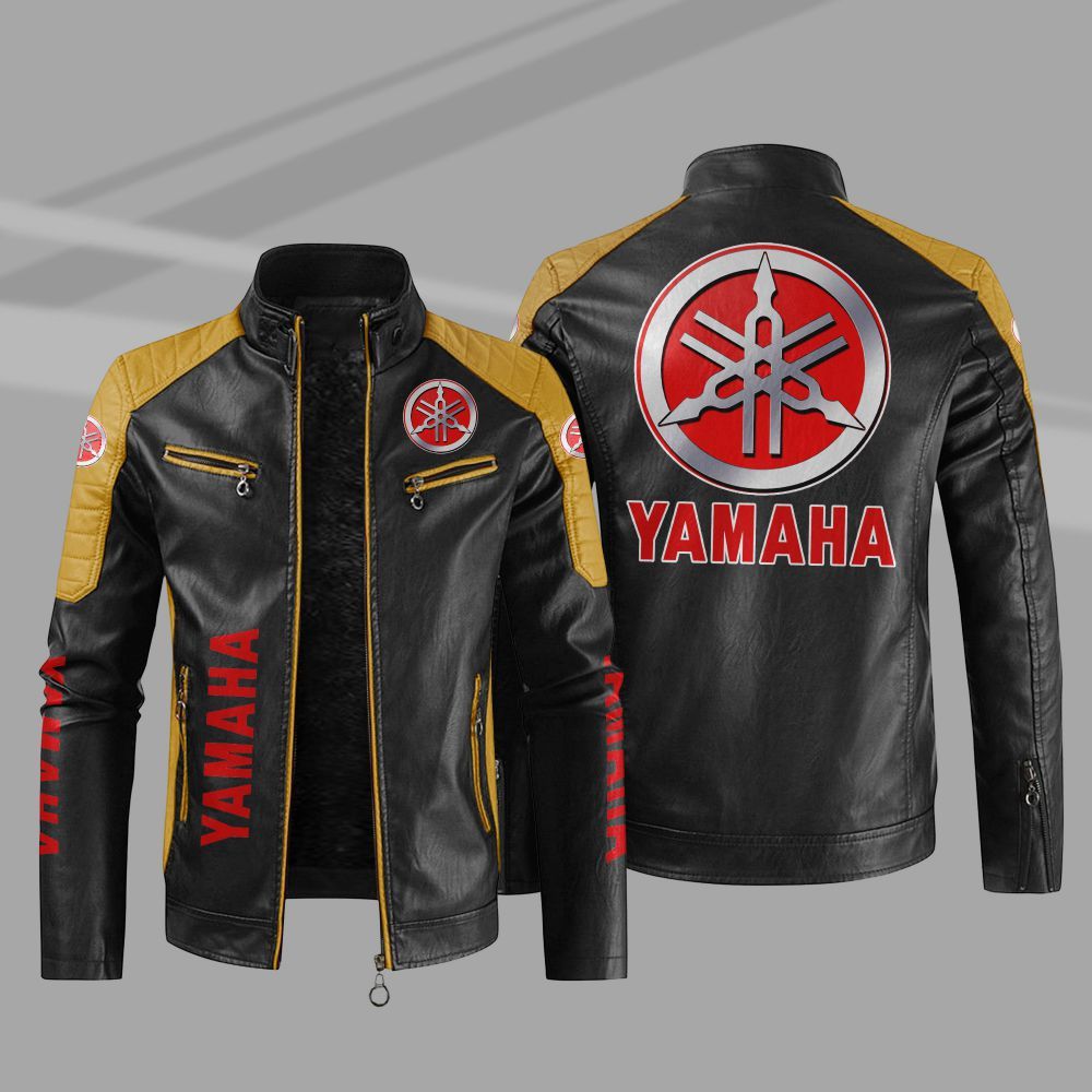 Yamaha Car Motor Block Leather Jacket 1