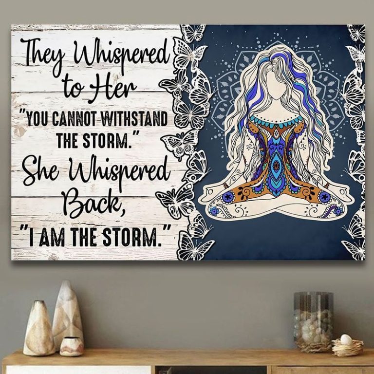 Yoga Girl I Am The Storm Canvas