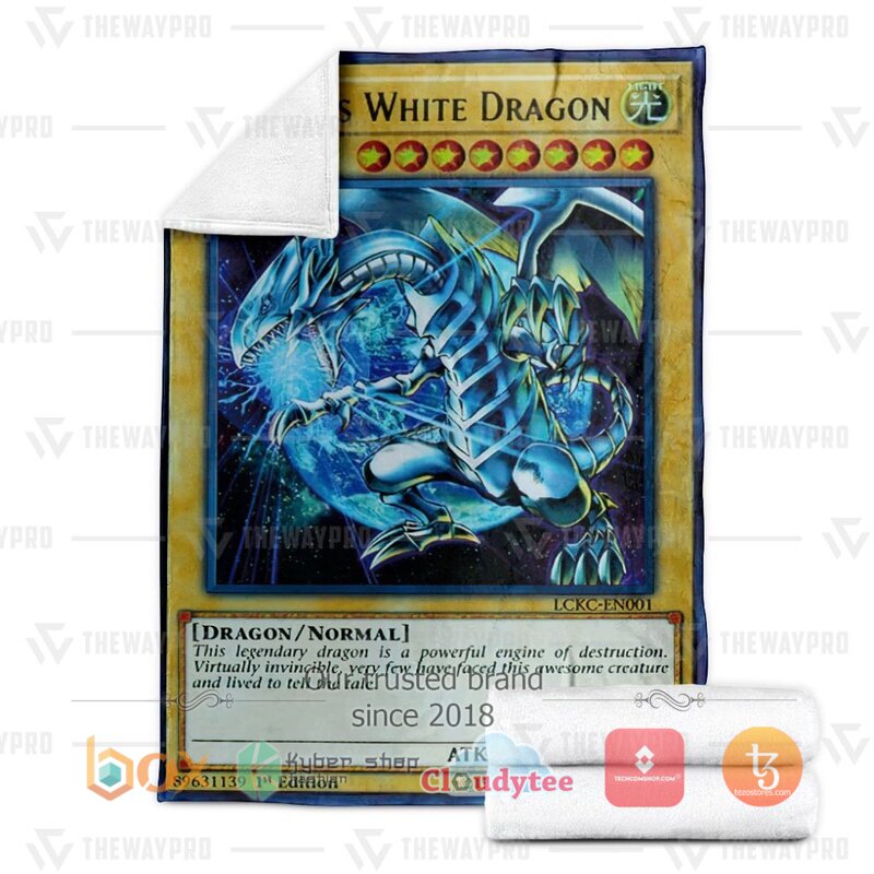 Yu Gi Oh Blue Eyes White Dragon Blanket 3 Yu Gi Oh Blue Eyes White Dragon Blanket 1 2