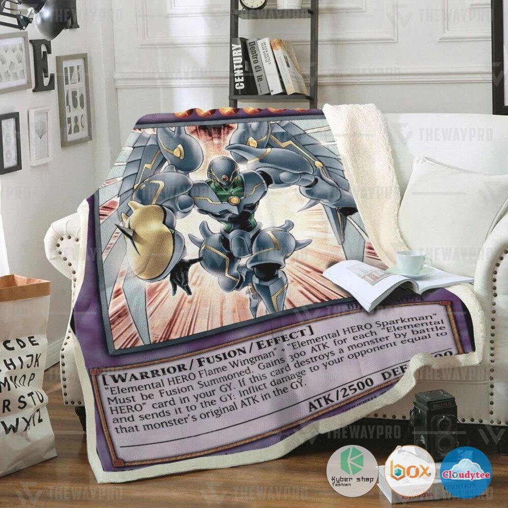 Yu Gi Oh Elemental HERO Shining Flare Wingman Blanket