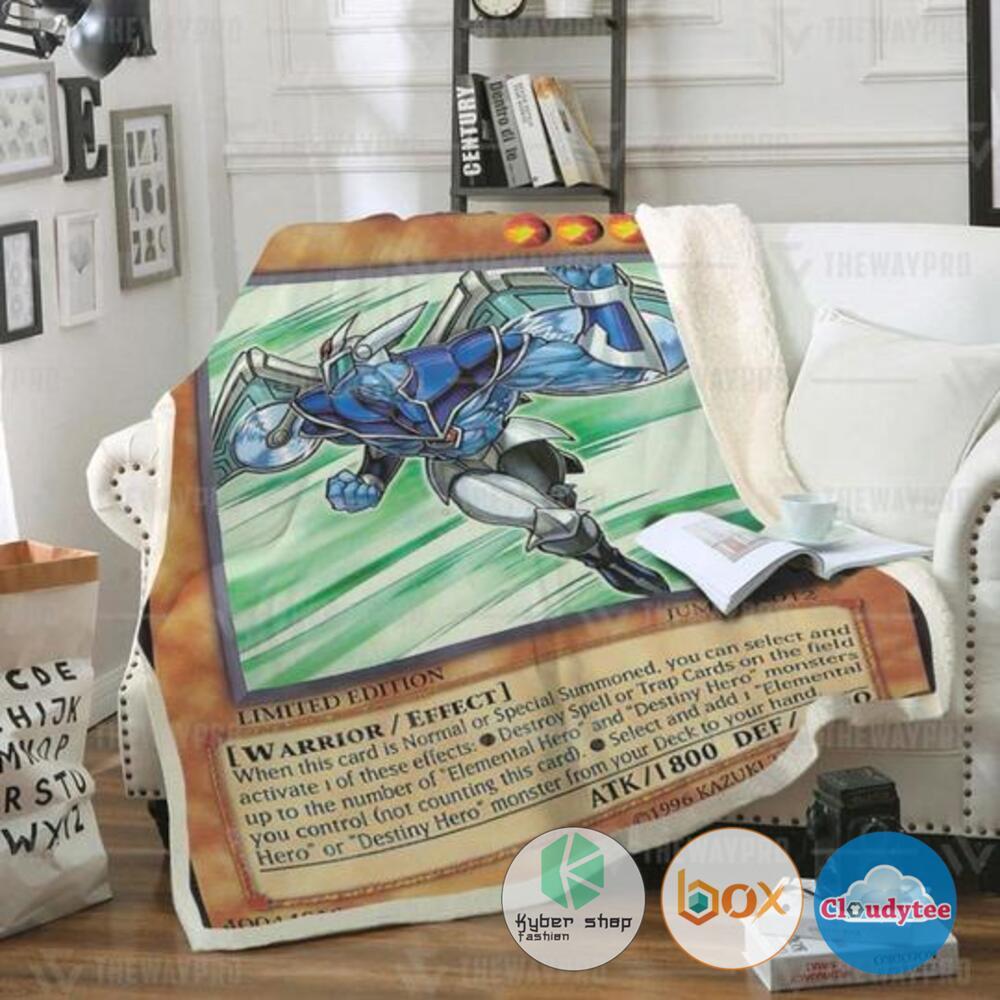 Yu Gi Oh Elemental Hero Stratos Custom Soft Blanklet