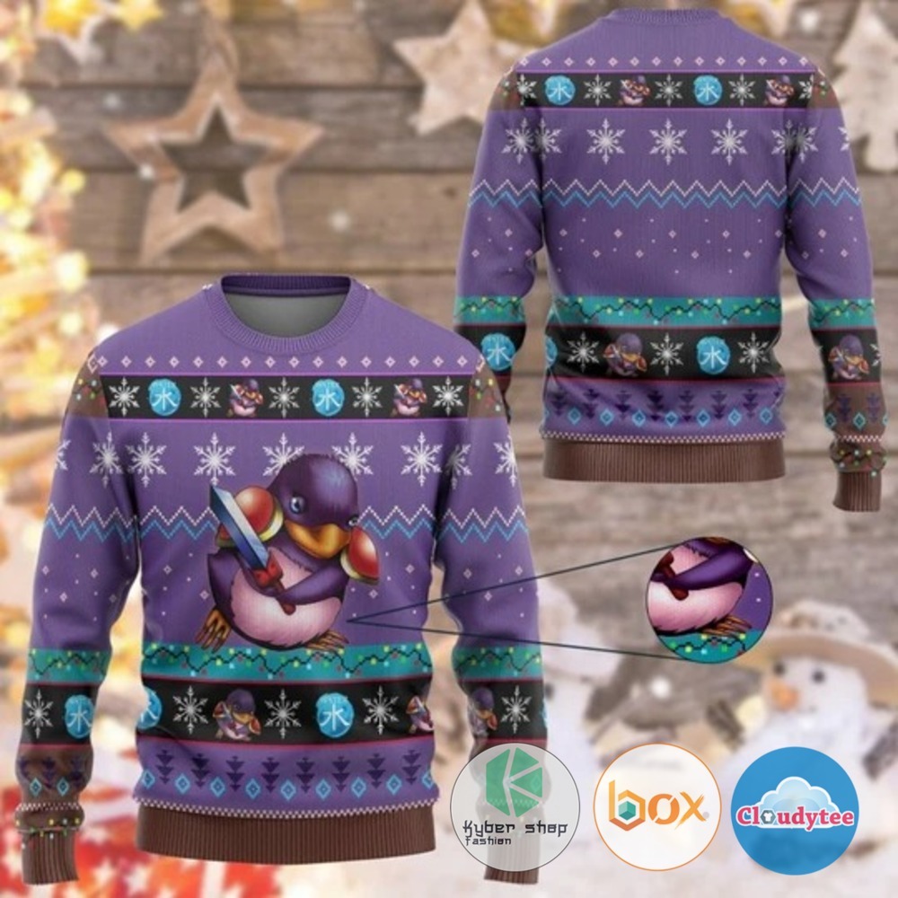 Yu Gi Oh Penguin Soldier Custom Christmas Sweater 3 Yu Gi Oh Penguin Soldier Custom Christmas Sweater