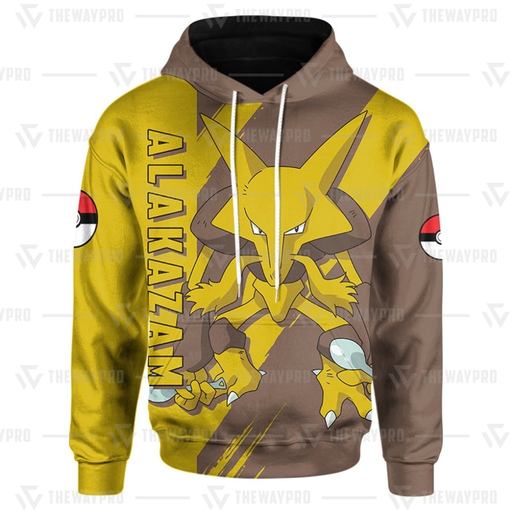 Alakazam Pokemon 3d Hoodie 3 h ccddfb71 9edb 4c36 94d8 2c23a69e572d
