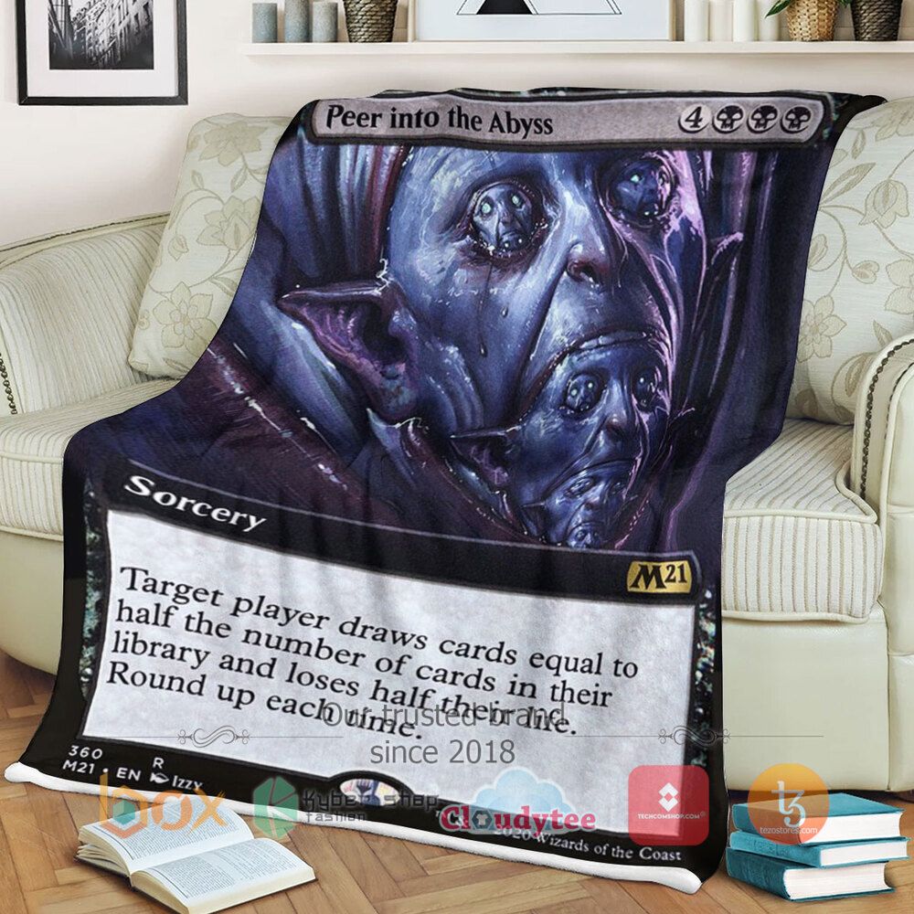 Magic The Gathering M21 360 Peer Into The Abyss Blanket